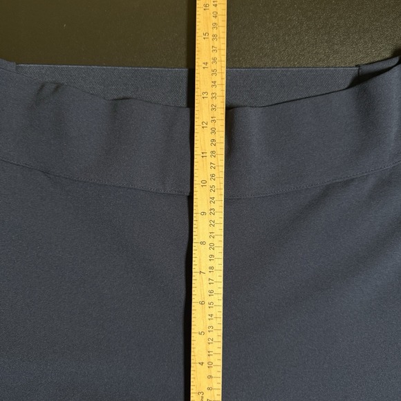 DG2 Diane Gilman Navy Pull-On Stretch Pants Sz L High Rise Wide Leg NWOT 36x31 - Picture 7 of 8